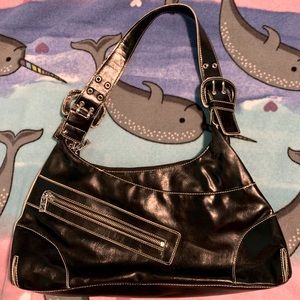 MX Brand Black Faux Leather Purse